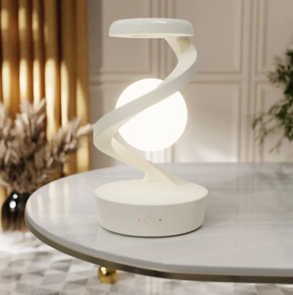 Rotierende Mond-Schreibtischlampe mit kabellosem Laden